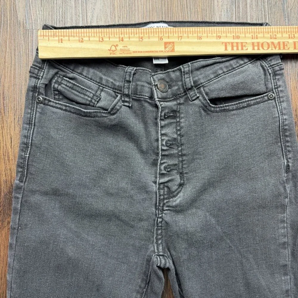 Judy Blue skinny fit jeans Women Size 7/28 mid rise distressed whiskered - Picture 6 of 10